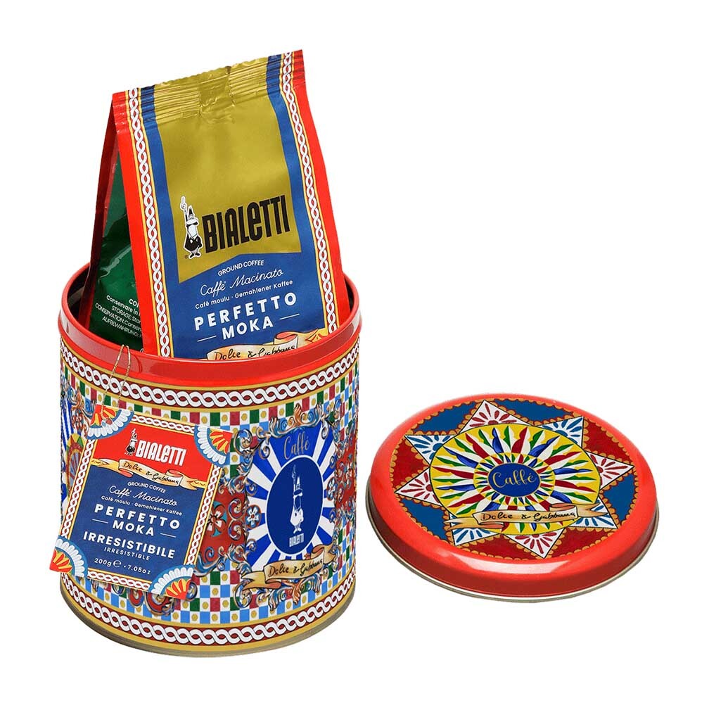 Bialetti Dolce & Gabbana Sicilian Cart Irresistible Moka Ground Coffee Tin 200g