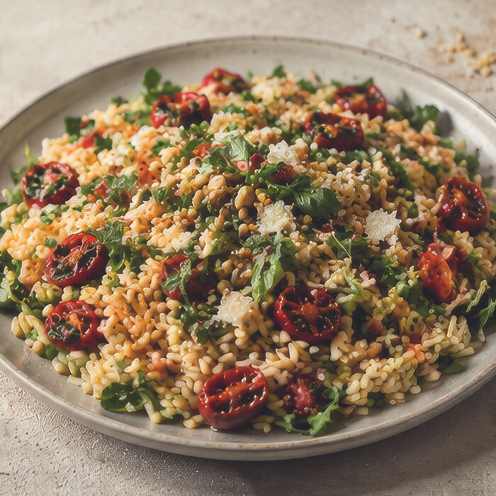 Air-Fryer-Crispy-Orzo-Salad-with-Lemon,-Parmesan-&-Herbs