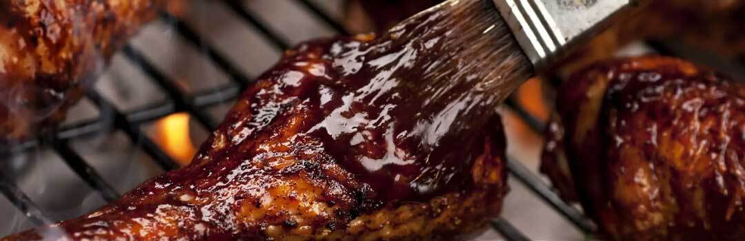 BBQ Sauce used as marinade on chicken leg