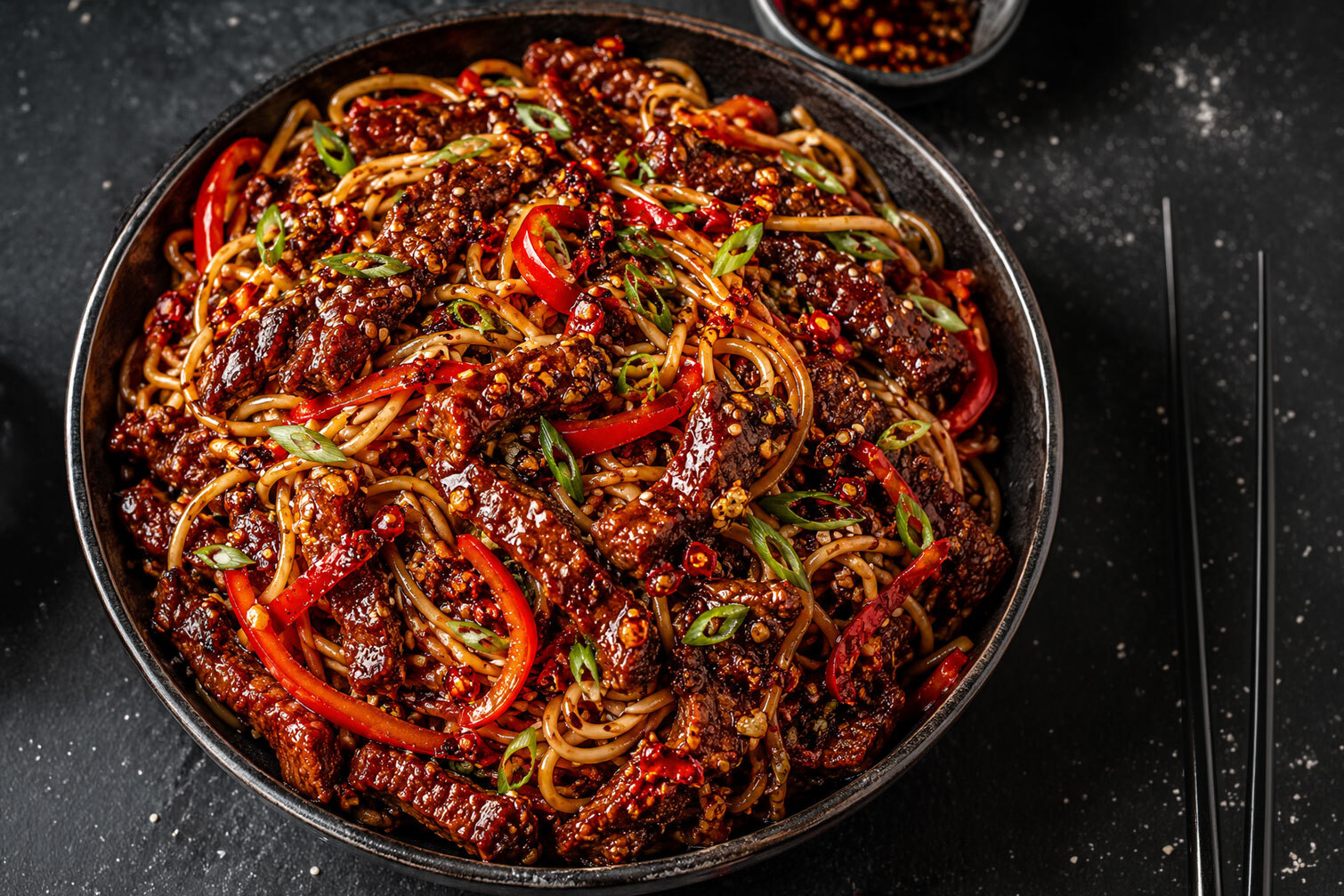 Crispy-Chilli-Beef-Noodles-Recipe-Online-i4C-Infusiosn4chefs