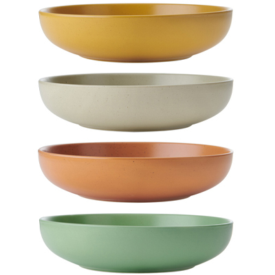 KitchenCraft Idilica Stoneware Pasta Bowls set of 4