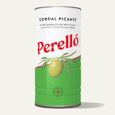 Perell&oacute; Gordal Pitted Olives Picant&eacute; 600g