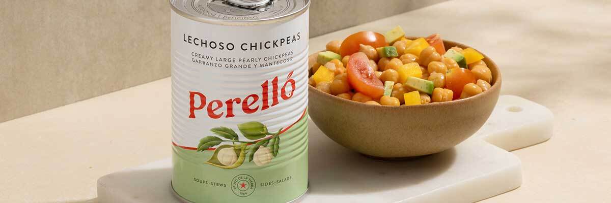 Perell&oacute;-Lechoso-Chickpeas-salad-with-chopped-gherkins,-herbs,-and-a-generous-drizzle-of-Perell&oacute;-olive-oil