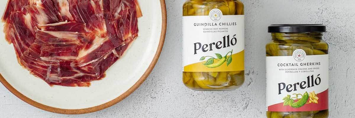 Spanish-cured-meats-Perell&oacute;-Gherkins-Perell&oacute;-Guindilla-Chillies